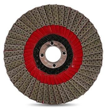 Z-LION Disco abrasivo diamantato da 4 grana 60 con mozzo 5/8-11 per smerigliatrice angolare Ruota a disco lamellare