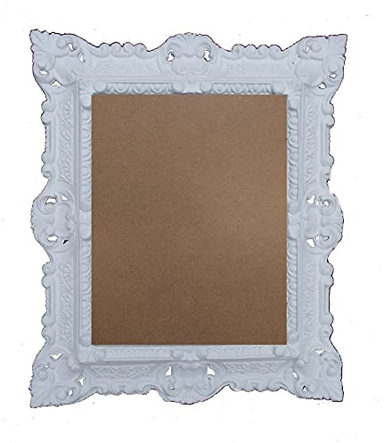 Lnxp Marco de fotos estilo barroco antiguo en color: blanco, 44 x 38 cm, rectángulo Repro, imágenes para 29 x 22 cm o 22 x 29 cm, 48R