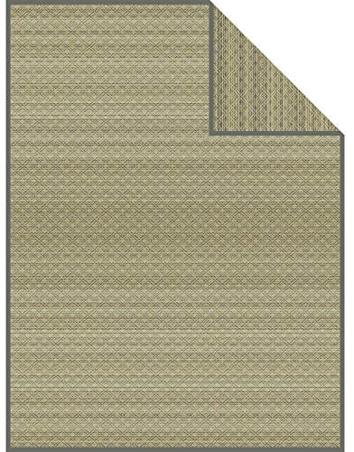 Ibena Wohndecke Sitra Baumwollmischung grün/anthrazit Größe 150x200 cm