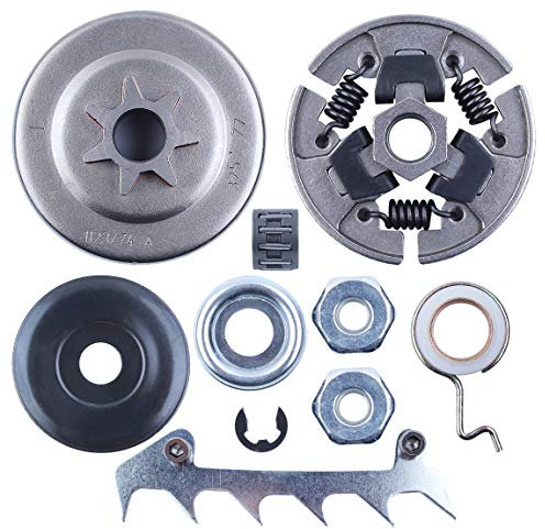 Haishine .325Embrague Tambor Parachoques Tornillo de púa Tornillo sinfín Juego de cojinete de arandela Ajuste para STIHL MS210 MS230 MS250 025 023 021 Reemplazo de Motosierra