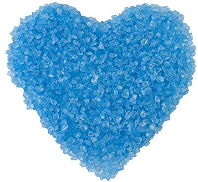 WANDIC Cristal de mar, 1 Pack de Piedras Decorativas de Arena de Cristal para la Decoración de Vela Decoración del Hogar Arte Artesanía Acuario Grava Azul