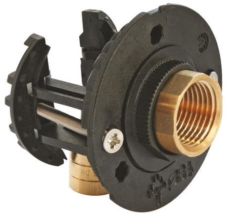 SOMATHERM FOR YOU - Système de fixation de robinet de Machine à Laver pour tube PER de diamètre Ø16 - Raccord à Glissement F15/21 | Installez votre robinet de machine à laver en moins de 5 min : 1 seul perçage, fixation robuste et toujours accessible.