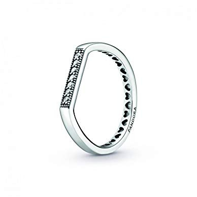 PANDORA Funkelnder Stacking-Ring Sterling-Silber in Silber Größe 54