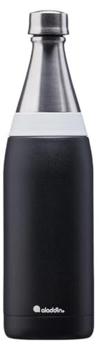 Aladdin Fresco Thermavac Trinkflasche Edelstahl 0.6L Lava Black – Thermosflasche Auslaufsicher - Hält 10+ Stunden Kalt - Wasserflasche BPA-Frei - Thermoskanne Spülmaschinenfest
