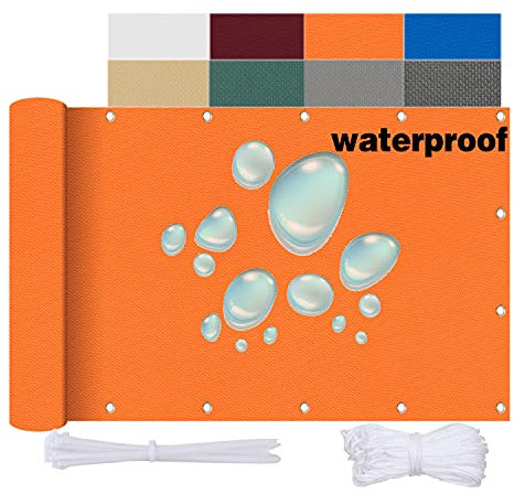 ACUY Zaunblende 50x350cm Inkl. Kabelbinder Und Seil Wasserabweisend Balkonumrandung 160 g/m² auch für Terrasse & Zaun
