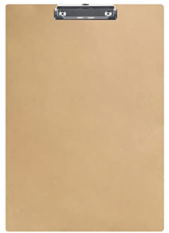 Planchette à pince verticale extra large en panneau dur de 11 x 17 cm, pince à papier à profil bas de 11 x 17 cm, planche à découper en MDF