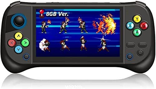 AMITVA 5 Inch Retro Handheld Video Games, Consoles Built-In Rechargeable Battery Portable Style Preinstalled Hand Held Game Consoles System, Children