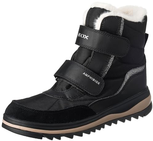 Geox J ADELHIDE Girl B AB Ankle Boot, Black, 33 EU