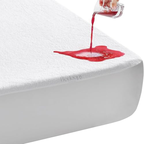 24X72 Cot Bed Waterproof Mattress Protector Pad Cover RV Bunk & Truck Sleeper Soft Terry Cotton White Luxury RV Mattress Protector 6 Inch Deep Pocket Easy Care
