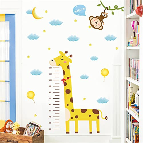 Sarah Duke Kinder Höhe Messlatte Diagramm Wandtattoo Giraffe Wald Tier Höhe Abnehmbare DIY Messen Wandaufkleber Wandtattoos für Kindergarten
