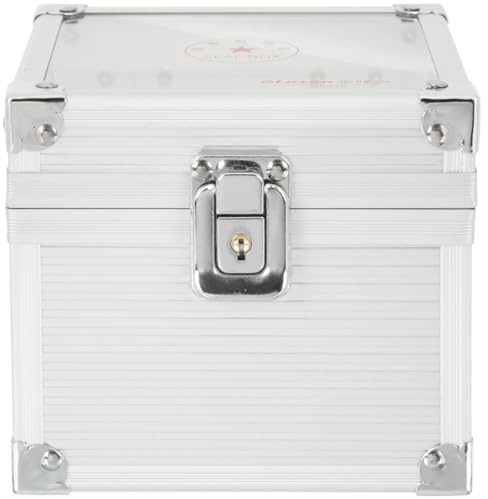 Cabilock Abschließbare Stempelbox Aufbewahrungsbox Mit Schloss Und Deckel Tragbare Metall Siegelbox Für Büro Und Haushalt Kompakte Aufbewahrung 4.92X4.92X4.33In
