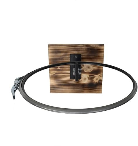 QLS U2 Support mural pour sac poubelle en bois avec poignée en bois 60 l 240 l