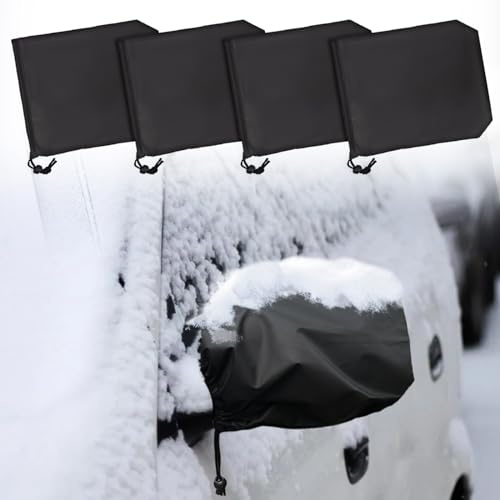 4 Pièces Voiture Côté Miroir Neige Housse par Temps Froid, Protection De Rétroviseur Latéral Couverture De Rétroviseur Manches De Miroir Automatique pour Plupart de The Voitures Rétroviseurs Oxford