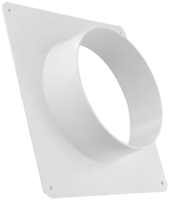 Connettore Flangia in Plastica per Condotto di Ventilazione, Flangia di Collegamento per Condotto Aereo, Pannello Flangia per Condotto di Ventilazione, Tubo Dritto, Parete e Soffitto (100 mm)