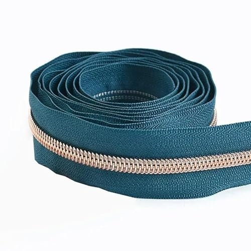 5# RoseGold Nylon-Reißverschlussband, Reißverschlussschieber, Taschenreißverschlüsse zum Nähen von Reißverschlüssen, Reparaturset, DIY-Kleidungszubehör-M908-Nr. 5-4