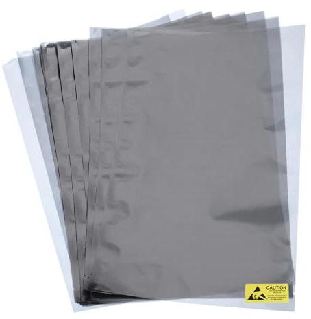 QUARKZMAN 20 Piezas Bolsas Antiestáticas Bolsa de Blindaje ESD Bolsa Plana de Apertura Superior Anti Estática para Dispositivos Electrónicos 8.7x13 Pulgadas (210x330mm)