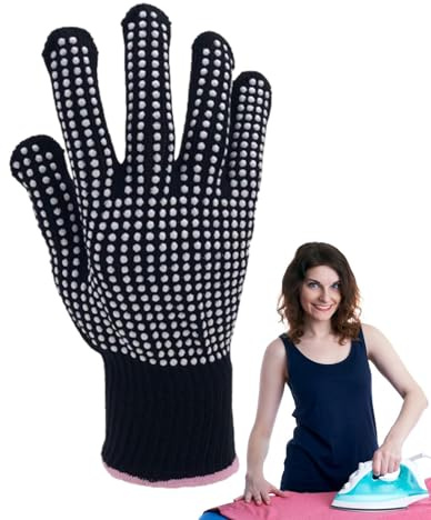 Guantes de protección contra el Calor? Guantes aislados de Cocina para | Guantes de Barbacoa a Prueba de Calor con algodón, PVC y Puntos de Silicona | Guantes de Horno para Hornear, Cocina