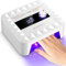 Bixury lampara de uñas profesional，120W lampara uñas semipermanentes con temporizador de 0~120 s, sensor inteligente, lámpara UV para todos los esmaltes de uñas, protección de alta temperatura