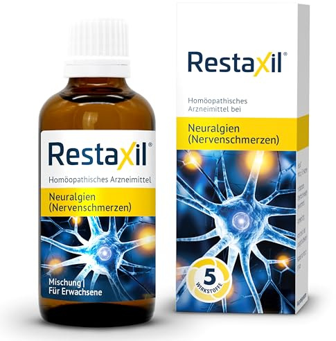 Restaxil Tropfen [100ml] - Natürliches Arzneimittel bei Nervenschmerzen (Neuralgien); Bei neuropathischen Schmerzen in Füßen, Rücken und Ischias