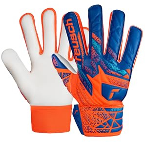 Reusch Attrakt Starter Solid Finger Support Junior Torwarthandschuhe Kinder Jugendliche Fußballhandschuhe Fingerprotektion für alle Wetterbedingungen und Spielfeldoberflächen