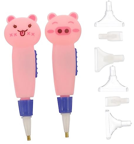 STOBOK Punktierwerkzeug Mit Licht Stift Für Diy Diamantmalerei Nail Art Punktbohrstift Kit Leuchtender Bohrstift Punktbohrstift