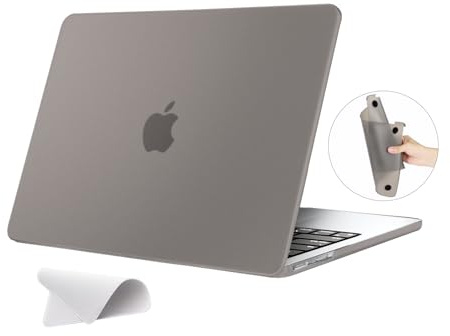 eleger Nicht-starre Hülle kompatibel mit MacBook Air 15 Zoll M5 A3448 M4 A3241 M3 A3114 M2 A2941, Ausgabe 2026 2025 2024 2023, bruchsicher Case für Mac Air 15,3 Zoll, matt schwarz