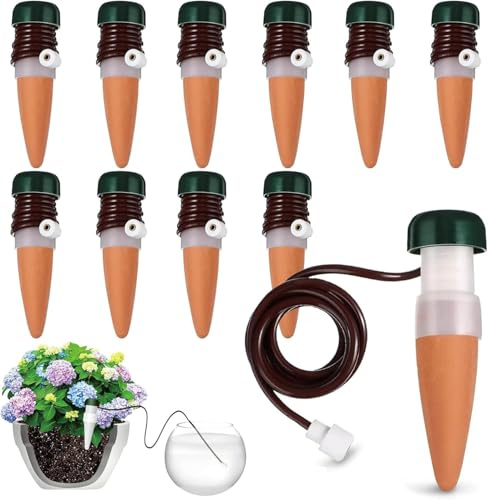 Sunshine smile 10 Stück Wasserspender für Zimmerpflanzen,Bewässerungssystem Balkon,Automatische Bewässerung Zimmerpflanzen,Selbstbewässerung Bewässerungssystem