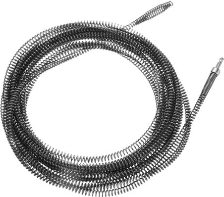 sourcing map Câble de vidange 10 mm de diamètre 10 m avec connecteur de forage à ressort flexible pour déboucher les cheveux pour salle de bain, cuisine, toilettes, baignoire, évier