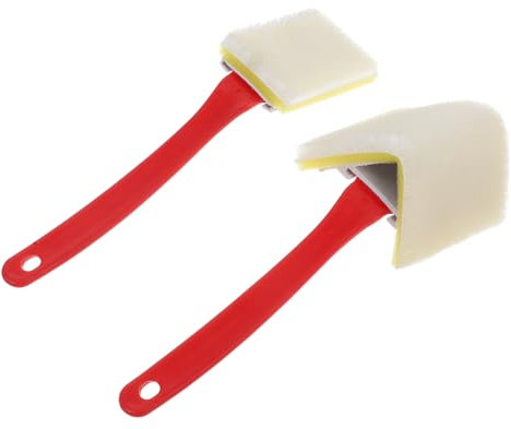 DIYEAH 2pezzi Pennello Triangolare Per Bordi Di Pareti Strumento Per Pittura Ad Angolo Pennello Per Rifinitura Di Pareti Per Vernici Adatto Per Uso Interno Ed Esterno