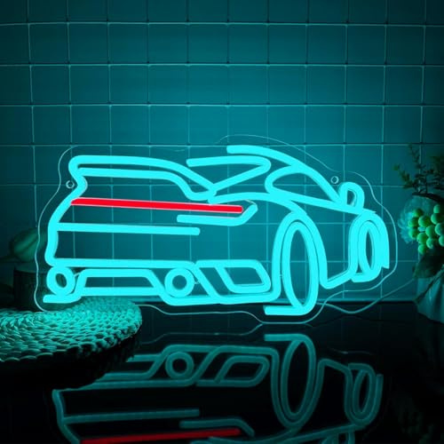 Blaues Auto LED Neon Zeichen dimmbare Acryl Dekorative Lampe Licht auf Zeichen für Schlafzimmer Wohnzimmer Bar Küche Party Hochzeit Kunst Wanddekoration