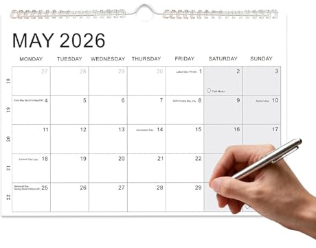Büro-Wandkalender – Hängender Organizer, Monatsplaner | Monats-Wandkalender, für Zuhause, Schule, Familie, Klassenzimmer, Schlafsaal