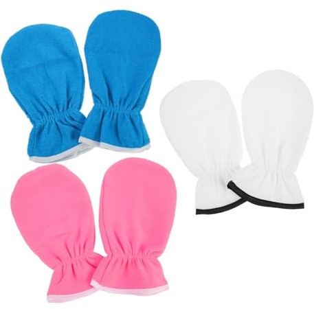 LALADEFIEE 3 Paar Handpflegehandschuhe aus Polyester und Fließstoff zur Feuchtigkeitsspende und Beruhigung der Hände für Spa und Handpflege zu Hause