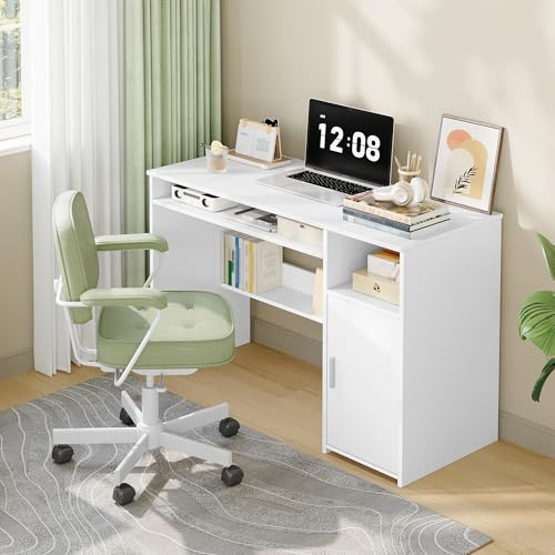 Hzuaneri Schreibtisch 108 x 50 cm Desk 1 Tür Weiß