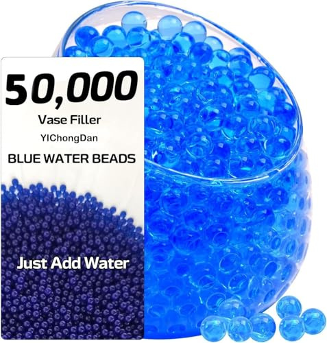 YIChongDan Perlas de agua decorativas para plantas en jarrón (50.000 – Azul)