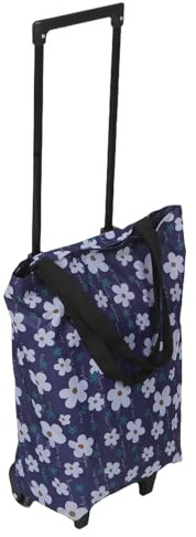 jojofuny Carrello della Spesa Pieghevole con Ruote Saliscale, Piccolo Carrello Multiuso da Campeggio e Viaggi, Telaio Stabile e Salvaspazio per Uso Domestico e Urbano