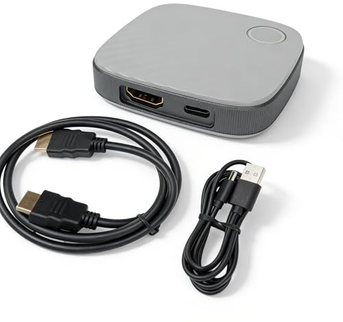 Sxhlseller Wireless HD Display Adapter, 4K 30Hz Screen Mirroring with Dual Band 2.4G 5G Antenna, for Phone Laptop TV Projector Conference Room