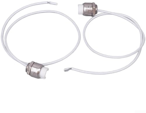 2 Stück R7S Lampenfassung, Metall, doppelseitiger Sockel, Ersatz für Halogenlampenanschluss, hitzebeständige LED für Fassungskopf, Silber und Weiß