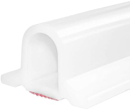 Duzzy 67 Inch Collapsible Shower Threshold Water Dam, Silicone Shower Water Stopper Barrier, Ideal for Wheelchair Accessible, Suitable for Accessibility ADA Handicap Showers Bathroom(5.6 Ft, White)
