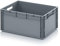 Auer Packaging Contenitore euro, 60 x 40 x 27 euro, impilabile, 60 x 40 x 27 cm, colore: grigio