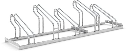 Bügelparker 2055 unser Klassiker | Fahrradständer einseitig | für 5 Fahrräder | Abwechselnde Hoch-/Tiefeinstellung | Fahrradparker Bodenparker Mehrfachständer | Dreifke®