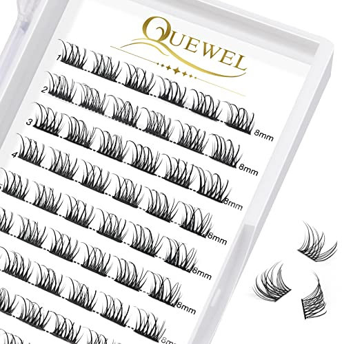 QUEWEL Wimpern Volume Cluster Falsche Russische Volumen Wimpern Individuelle DIY Längenverlängerung