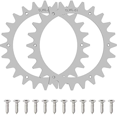 YWNYT 2 punte in acciaio inox per robot tosaerba Worx S/M, 20,3 cm, miglioramento della trazione, con 12 viti