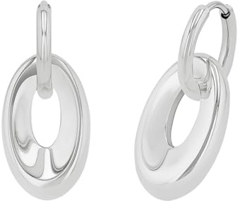 s.Oliver Creolen Edelstahl Damen Ohrschmuck, 2,7 cm, Silber, Kommt in Schmuck Geschenk Box, 2034822