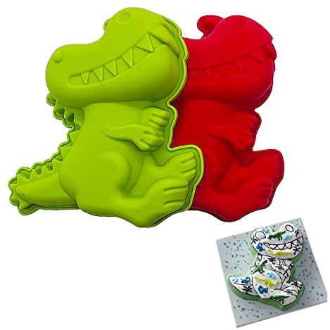 Dino Backform Dinosaurier Silikonformen Cartoon 3d Kuchenform Silikon flexibles für geburtstag Dinokuchen Dinotorte Party