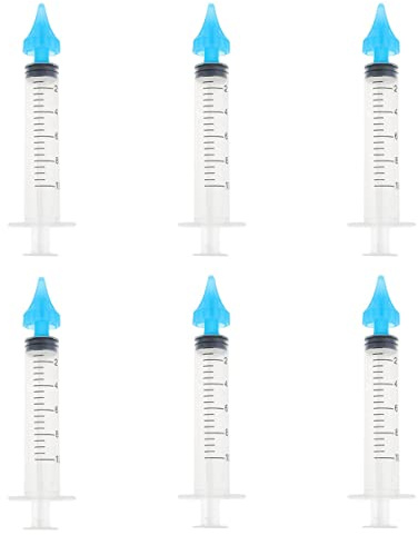 FRCOLOR 6pezzi Siringhe per Cerume Lavatori per Cerume Siringhe per Pulizia del Irrigatori Auricolari Pulitori per Materiale Duraturo Leggero Trasportabile Compatto Utilizzo Domestico