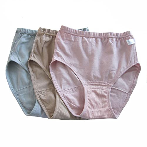 3er-Pack Damen Inkontinenz Unterwäsche Baumwolle Regelmäßige Saugfähigkeit Wiederverwendbar Waschbar Urinary Inkontinenz Slip (XL, Rosa)