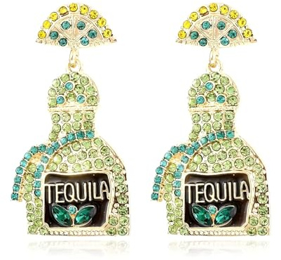 Tequila Gifts for Women Margarita Earrings Tequila Earrings Vacation Earrings for Women Champagne Earrings for Women Fiesta Party Favors Cinco De Mayo Outfit