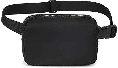 DAITET Everywhere Gürteltasche für Damen und Herren, Crossbody-Bauchtasche und Hüfttasche mit verstellbarem Riemen für Outdoor, Workout, Reisen, Radfahren (schwarz), A-Black-Everywhere Gürteltasche