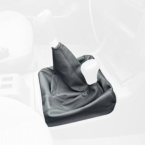 RedlineGoods Schaltsack Manschette Manual kompatibel mit Isuzu Rodeo 1998-04. Maßgeschneidert - Nicht universell. Echtes Top Qualitat Italienisches Alcantara. Schwarz mit Rotem Faden