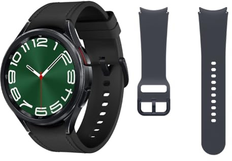 Samsung Galaxy Watch6 Classic Bluetooth, 47 mm + Correa de recambio - Smartwatch, Control de Salud, Seguimiento Deportivo, Batería de Carga Rápida, Negro (Versión Española)